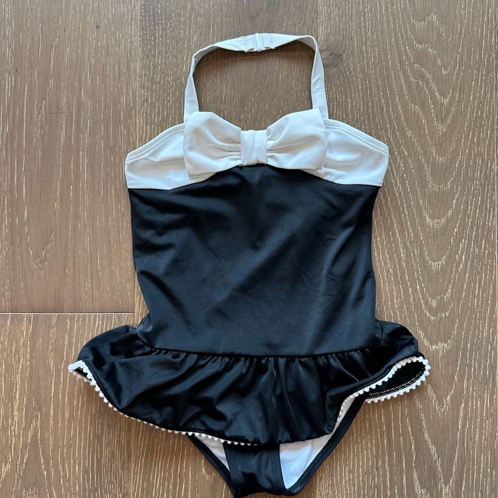 Janie and Jack Black and White Bikini with Ruffle Detail